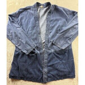 EILEEN FISHER ORGANIC COTTON/Denim Open Cardigan 2XL Style R17LZO
